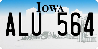IA license plate ALU564