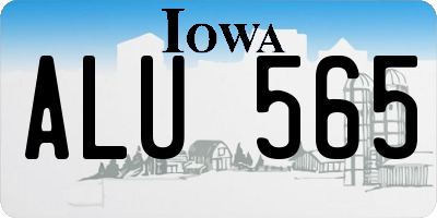 IA license plate ALU565