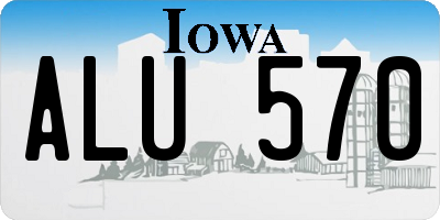 IA license plate ALU570