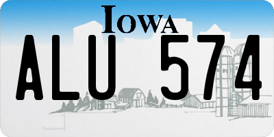 IA license plate ALU574
