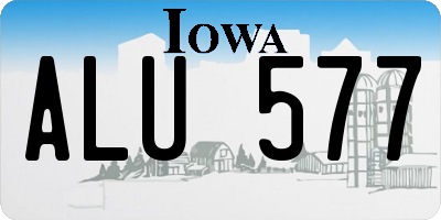 IA license plate ALU577
