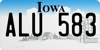 IA license plate ALU583