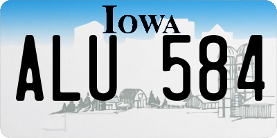 IA license plate ALU584