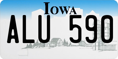 IA license plate ALU590