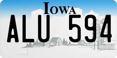 IA license plate ALU594