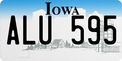 IA license plate ALU595
