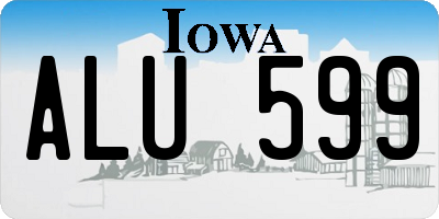 IA license plate ALU599