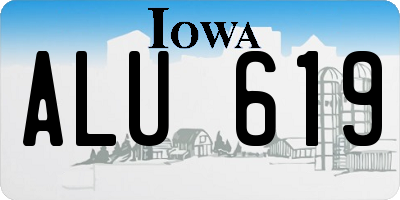 IA license plate ALU619