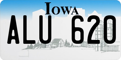 IA license plate ALU620