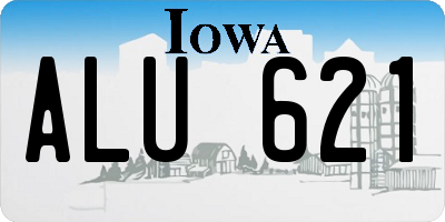IA license plate ALU621