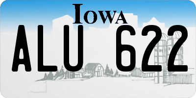 IA license plate ALU622