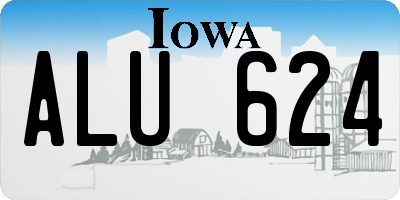 IA license plate ALU624