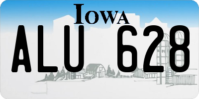 IA license plate ALU628