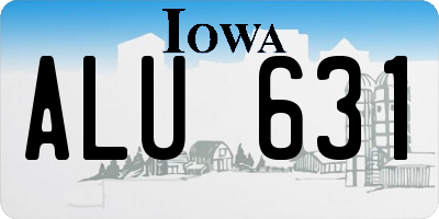 IA license plate ALU631