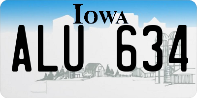 IA license plate ALU634