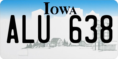 IA license plate ALU638