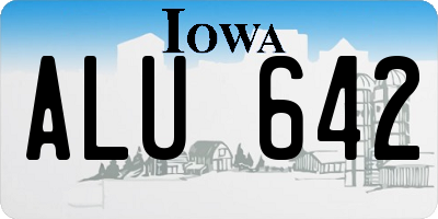 IA license plate ALU642