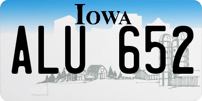 IA license plate ALU652