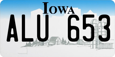 IA license plate ALU653