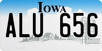 IA license plate ALU656