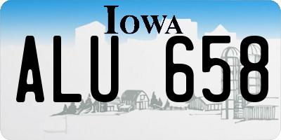 IA license plate ALU658