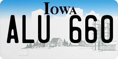 IA license plate ALU660
