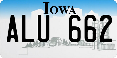 IA license plate ALU662