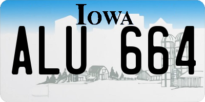 IA license plate ALU664