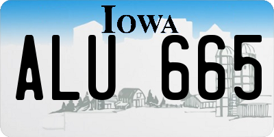IA license plate ALU665