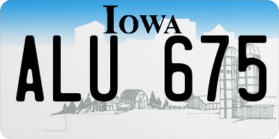 IA license plate ALU675