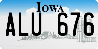 IA license plate ALU676