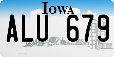 IA license plate ALU679