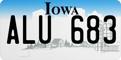 IA license plate ALU683