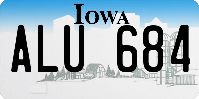 IA license plate ALU684