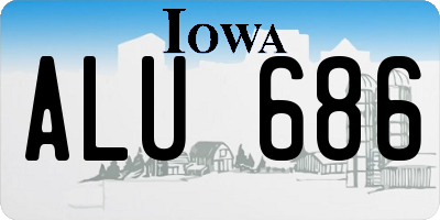 IA license plate ALU686