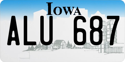 IA license plate ALU687