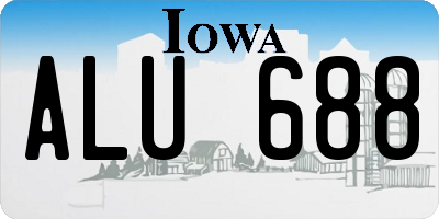 IA license plate ALU688