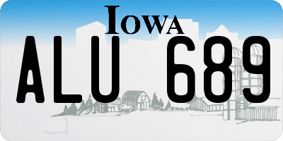 IA license plate ALU689