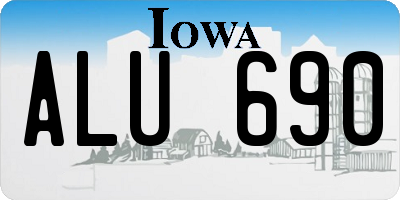 IA license plate ALU690