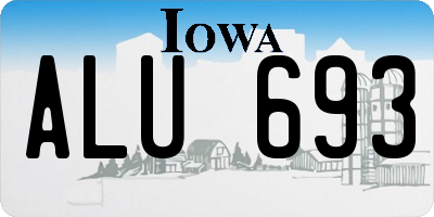 IA license plate ALU693