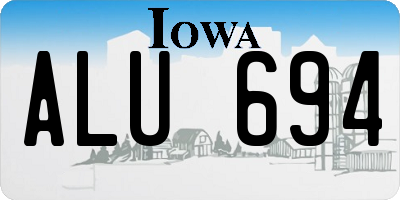 IA license plate ALU694