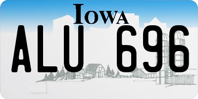 IA license plate ALU696