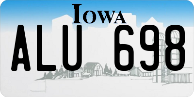 IA license plate ALU698