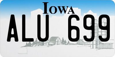 IA license plate ALU699