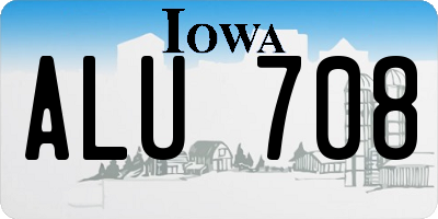 IA license plate ALU708