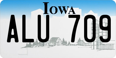 IA license plate ALU709