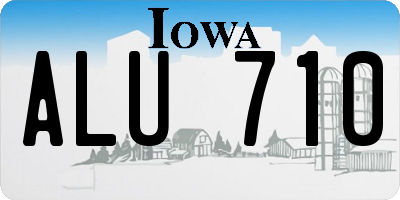 IA license plate ALU710