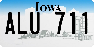 IA license plate ALU711