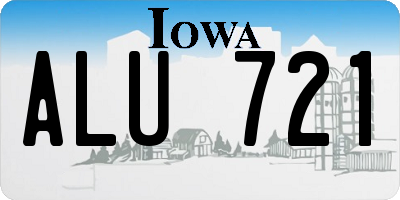 IA license plate ALU721