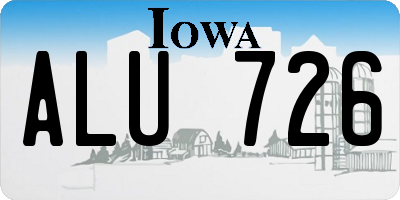 IA license plate ALU726